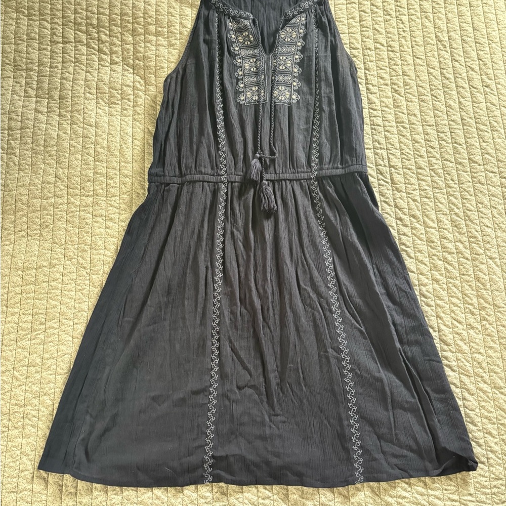 Navy blue Sleeveless Dress